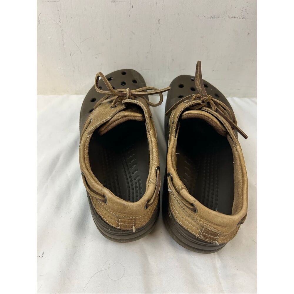 Crocs men’s brown boat shoes size 11‎ defect - Picture 5 of 10
